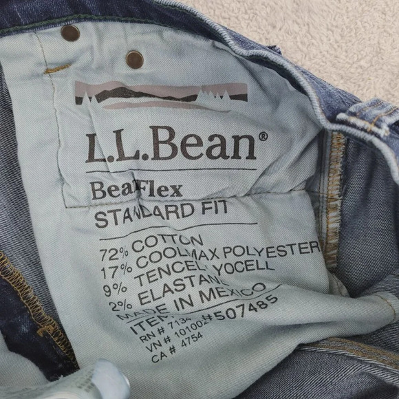 L.L. Bean Mens BearFlex Standard Fit Jeans 36x34  27PT - Picture 4 of 7